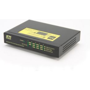 Image of KTI Networks KSD-541-HP Unmanaged Fast Ethernet (10/100) Power over Ethernet (PoE) Zwart, Geel netwe