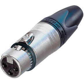 Image of Neutrik NC3FXX-EMC XLR Zwart kabel-connector