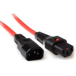 Image of Advanced Cable Technology AK5195 Zwart, Rood electriciteitssnoer
