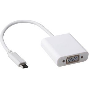Image of Advanced Cable Technology SB0016 USB C VGA Wit kabeladapter/verloopstukje
