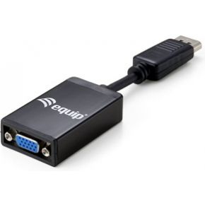 Image of Equip 133435 DisplayPort VGA Zwart kabeladapter/verloopstukje