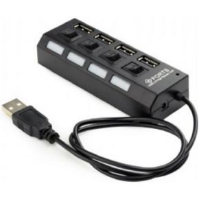 Image of Gembird UHB-U2P4-02 USB 2.0 480Mbit/s Zwart hub & concentrator
