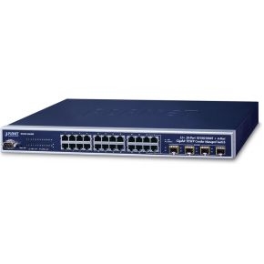 Image of Planet WGSW-24040R Managed L2+ Gigabit Ethernet (10/100/1000) 1U Zwart netwerk-switch