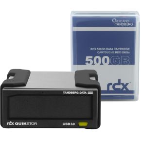 Image of Tandberg Data RDX QuikStor USB Type-B 3.0 (3.1 Gen 1) 500GB Zwart
