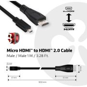 CLUB3D-Micro-HDMI-copy-naar-HDMI-copy-2-0-4K60Hz-Kabel-1M