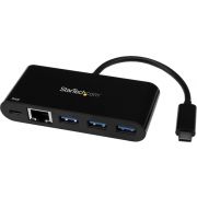 StarTech.com USB-C naar Ethernet adapter met 3 poorts USB 3.0 hub en Power Delivery