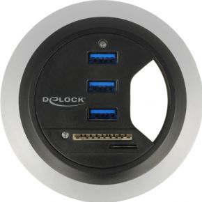 DeLOCK 62869 USB 3.0 (3.1 Gen 1) Type-A 5000Mbit/s Zwart hub & concentrator