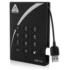 Apricorn Aegis Padlock USB 3.0 500GB 500GB Zwart externe harde schijf