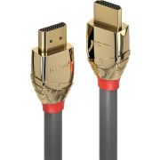 Lindy 37866 10m HDMI Type A (Standard) HDMI Type A (Standard) Goud, Grijs HDMI kabel