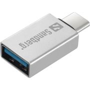 Sandberg-USB-C-to-USB-3-0-Dongle-USB-3-0-3-1-Gen-1-Type-C-Zilver-hub-concentrator