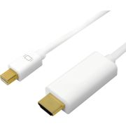 LogiLink-CV0123-DisplayPort-kabel-2-m-Mini-DisplayPort-HDMI-Wit
