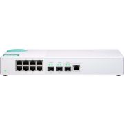 QNAP QSW-308-1C netwerk- Unmanaged Gigabit Ethernet (10/100/1000) Wit netwerk switch