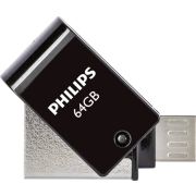 Philips 2 in 1 Black 64GB OTG microUSB + USB 2.0