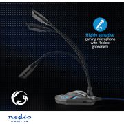 Nedis-Desktop-Gaming-Microfoon-Flexibele-Nek-USB-Mute-Knop-3-5-mm-Stereo-Audioconnector