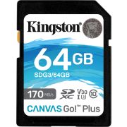 Kingston Technology Canvas Go! Plus flashgeheugen 64 GB SD Klasse 10 UHS-I