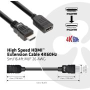 CLUB3D-CAC-1325-HDMI-kabel-5-m-HDMI-Type-A-Standaard-Zwart