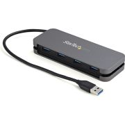 StarTech.com HB30AM4AB interface hub USB 3.2 Gen 1 (3.1 Gen 1) Type-A 5000 Mbit/s Zwart, Grijs