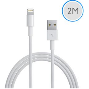 Image of MyProduct Iphone 5 Cable Flat Lightning 2 Meter White