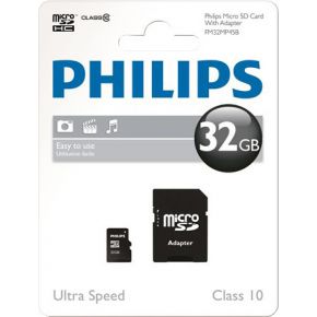 Image of Philips 32GB microSD 32GB MicroSD Class 10 flashgeheugen