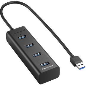 Image of 4-Port USB 3.0 Alu Hub Bk
