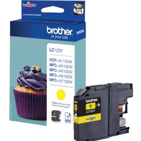 Image of Brother Ink Cartridge Lc-123Y Yellow 600 Pages