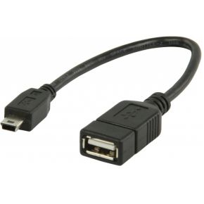 Image of Haiqoe USB On The Go USB2 A ==> Mini 5-pin 0,2m