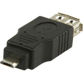 Image of Haiqoe USB Adapter A female - Micro B male zwart