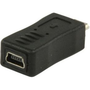 Image of USB 2.0-Adapter Micro-B Male - Mini-B Female Zwart
