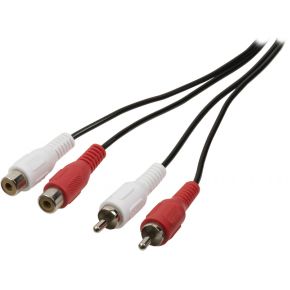 Image of Haiqoe Audio cable 3m 2x RCA Male(tulp) ==> 2x RCA Female(tulp)