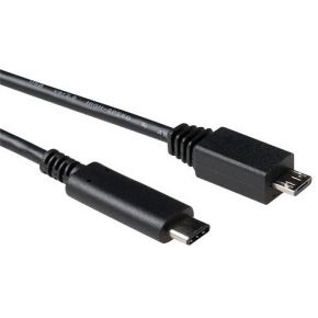 Image of ACT USB 3.1 C --> USB 2.0 micro B male kabel 1m