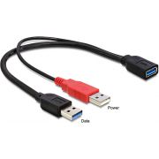 Haiqoe-USB-Data-Power-Kabel-USB3-0-A-Fem-2x-USB-A-Male
