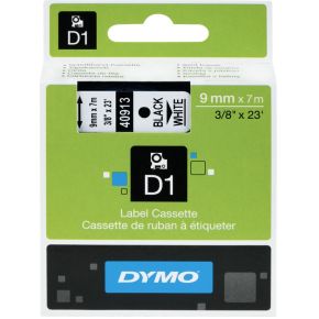 Image of DYMO D1 Labeltape Tapekleur: Wit Tekstkleur:Zwart 9 mm 7 m