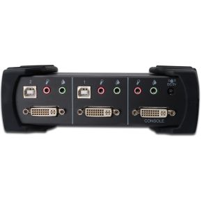 Image of Digitus DS-12820 2 poorten KVM-schakelaar DVI USB 1920 x 1200 pix