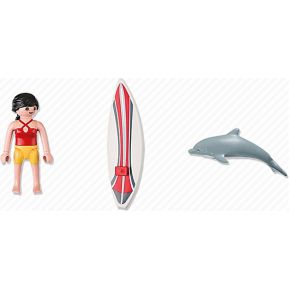 Image of Playm. Surfer Met Dolfijn