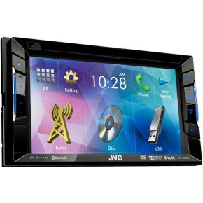 Image of JVC KW-V220BT Autoradio met scherm dubbel DIN 4 x 50 W Bluetooth, USB, Cinch (video), Cinch (stereo), Subwoofer, Jackplug