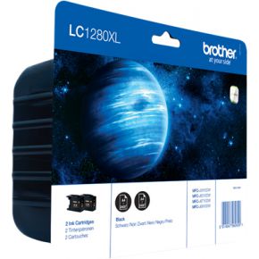 Image of Brother Ink Cartridge Lc-1280Xlbk Twin Pack 2Xlc