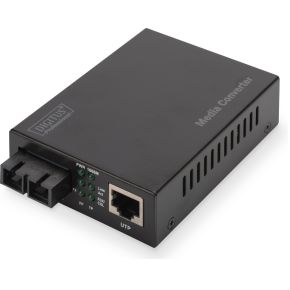 Image of Digitus DN-82120-1 DIGITUS Media Converter, Multimode, 10/100 / 1000Base-T om 1000Base-SX, Incl. PSU SC-connector, tot 0,5km 1 Gbit/s