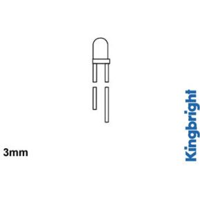 Image of Led 3mm Transparant - 1500 ~ 2000 Mcd