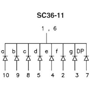 Image of 1-digit Display 9mm Gemeenschappelijke Kathode Superrood