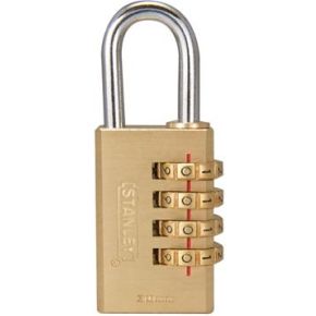 Image of Stanley - Brass Combination 4 Dial Lock, 30 mm (81132371401)