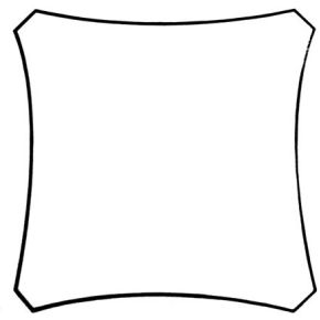 Image of Zonnezeil - Vierkant - 3.6 X 3.6 M - Kleur: CrÈme