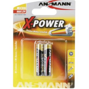 Image of 1x2 Ansmann Alkaline Micro AAA LR 03 X-Power