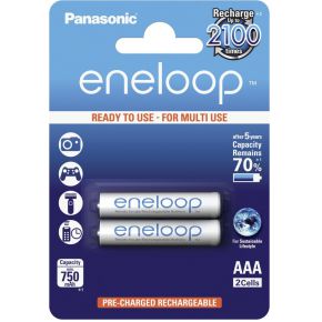 Image of 1x2 Panasonic Eneloop Micro AAA 750 mAh