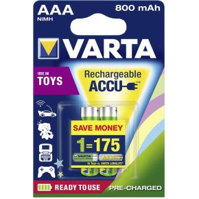 Image of 1x2 Varta Toys Accu AAA Ready2Use NiMH 800 mAh Micro