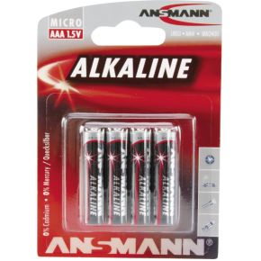 Image of 1x4 Ansmann Alkaline Micro AAA LR 03 red-line