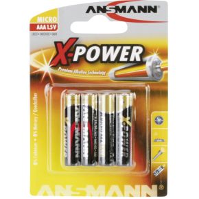 Image of 1x4 Ansmann Alkaline Micro AAA LR 03 X-Power