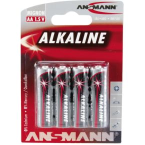 Image of 1x4 Ansmann Alkaline Mignon AA LR 6 red-line