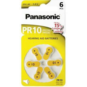 Image of Panasonic PR 10 hoorapparaat cellen Zinc Air 6 stuks