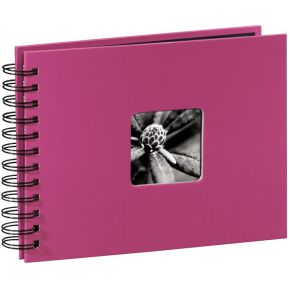 Image of Hama Fine Art spiraal pink 24x17 50 zwarte paginas