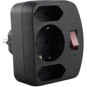 Image of REV 3-fach Adapter met schakelaar zwart